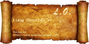 Lung Osszián névjegykártya